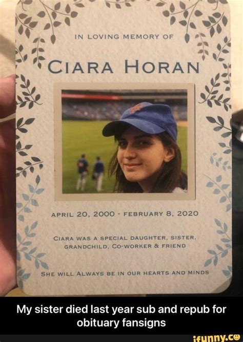 ciara horan, a letter to everyone i care about (Rest in ...